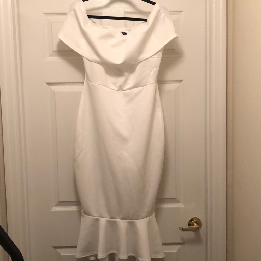 White off the shoulder dress